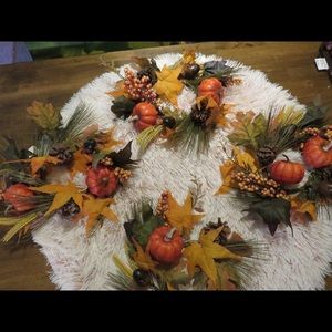 Set of 4 Fall candle holders